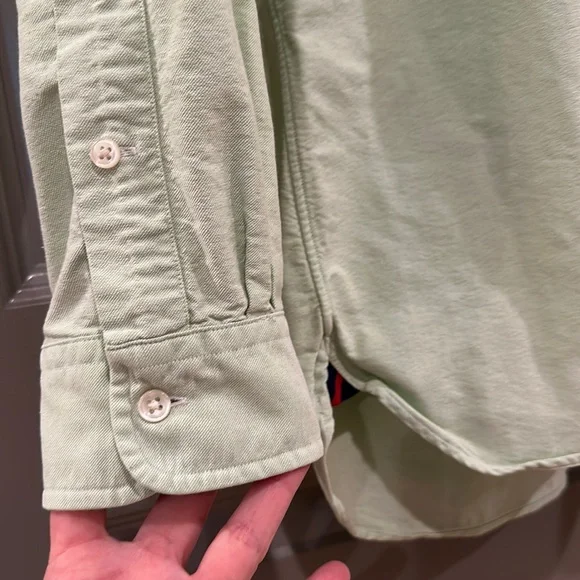 Polo Ralph Lauren Solid Oxford Long-Sleeve Woven Shirt Green - Picture 3 of 5